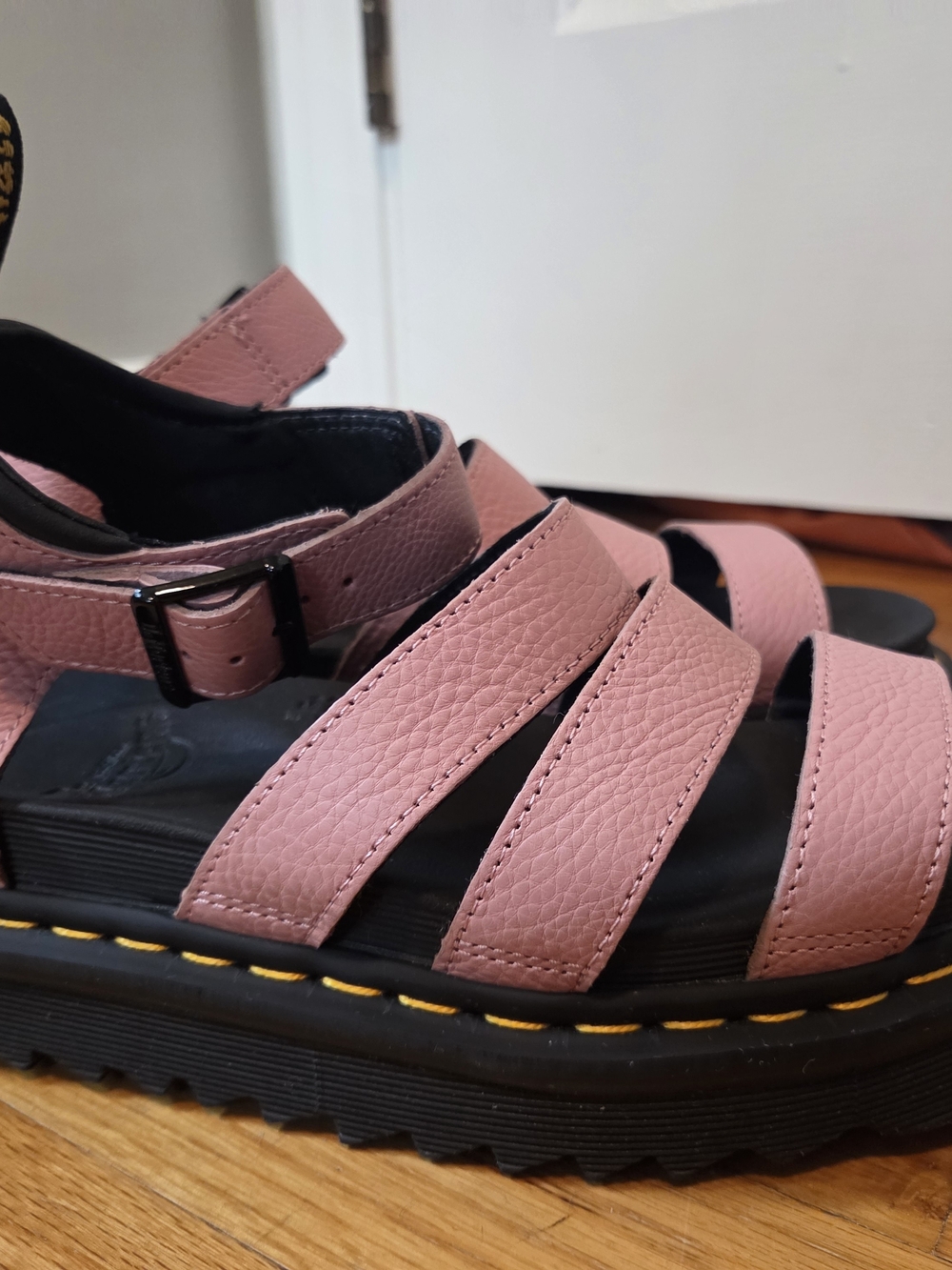 Dr. Martens Blaire Pink Leather Platform Sandals Women / Ladies Size 9 - Picture 5 of 14